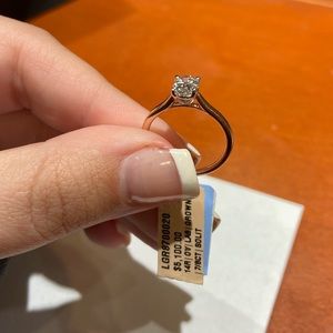 Rose gold 7/8 CT Oval Engagement Ring